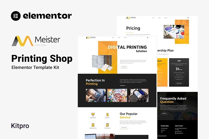 Meister – Printing Shop Elementor Template Kit 1.0.0