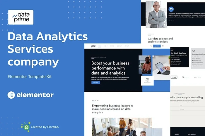 Dataprime – Data Analytics Services Elementor Template Kit 1.0.0