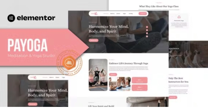 Payoga – Meditation & Yoga Studio Elementor Template Kit 1.0.0