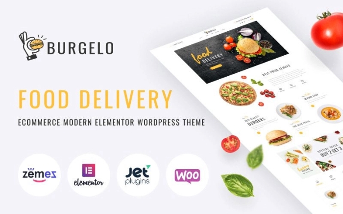 Burgelo – Food Delivery ECommerce Modern Elementor 1.0.0