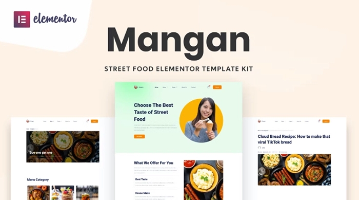 Mangan – Restaurant Elementor Template Kit 1.0.0