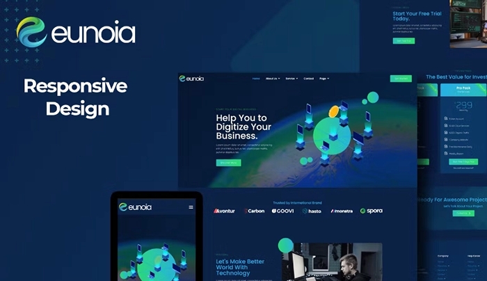 Eunoia – Tech Company Digital Service Elementor Template Kit 1.0.0