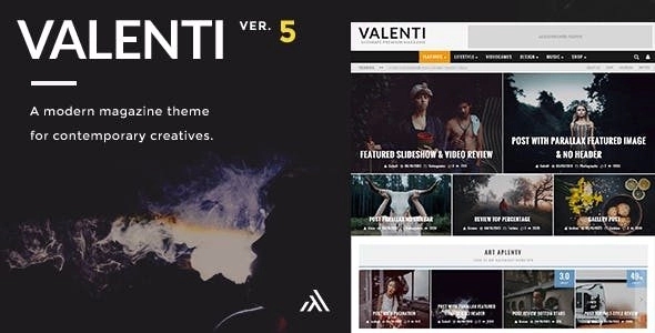 Valenti – WordPress HD Review Magazine News Theme 5.6.2