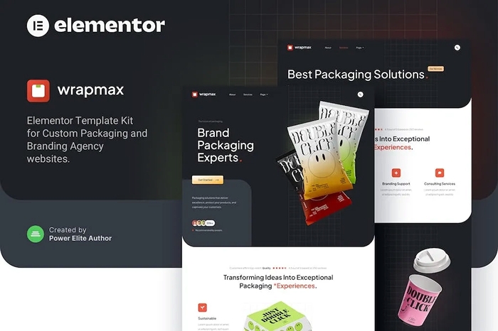 Wrapmax – Custom Packaging & Branding Agency Elementor Template Kit 1.0.0