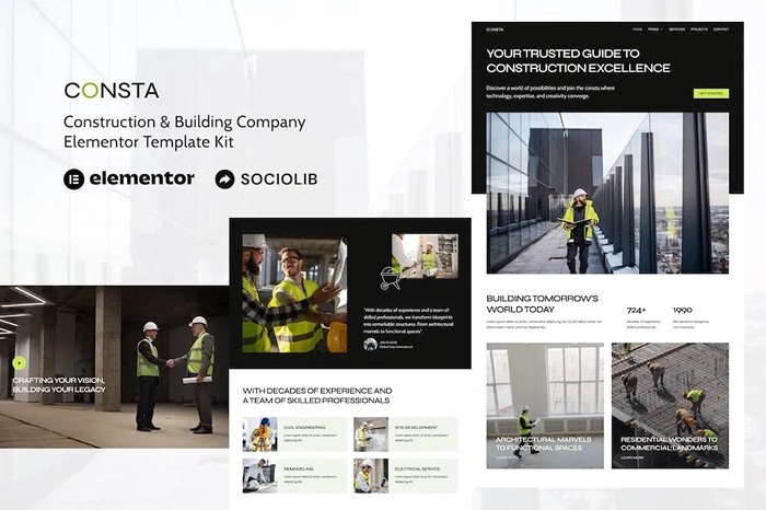 Consta – Construction & Building Company Elementor Template Kit 1.0.0