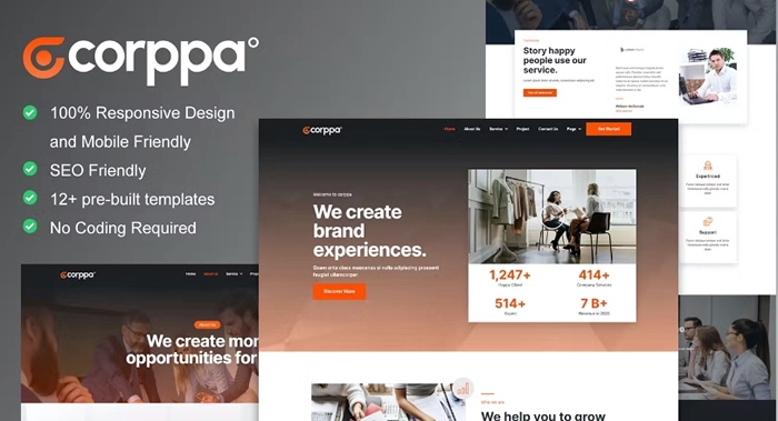 Corppa – Business & Portfolio Elementor Template Kit 1.0.0