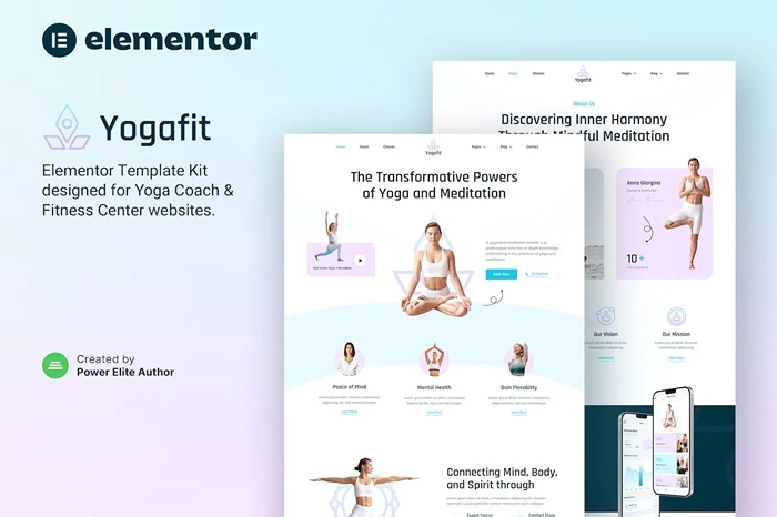 Yogafit – Yoga and Meditation Teacher Elementor Template Kit 1.0.0