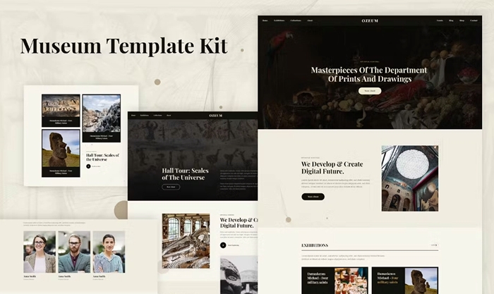 Ozeum – Modern Art Gallery & Museum Elementor Template Kit 1.0.0