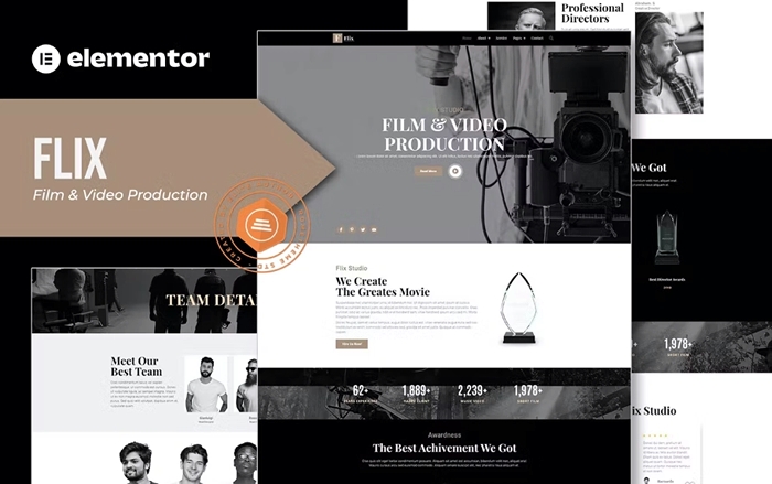 Flix – Film & Video Production Elementor Template Kit 1.0.0