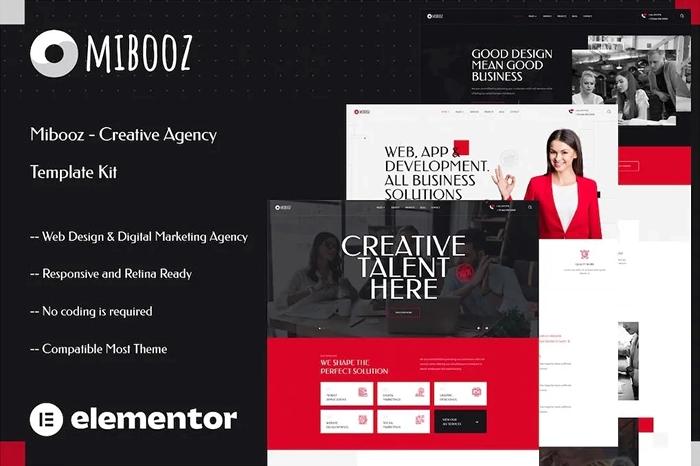 Mibooz – Creative Agency Elementor Template Kit 1.0.0