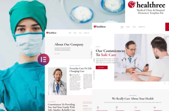 Healthree – Medical Clinic & Hospital Elementor Template Kit