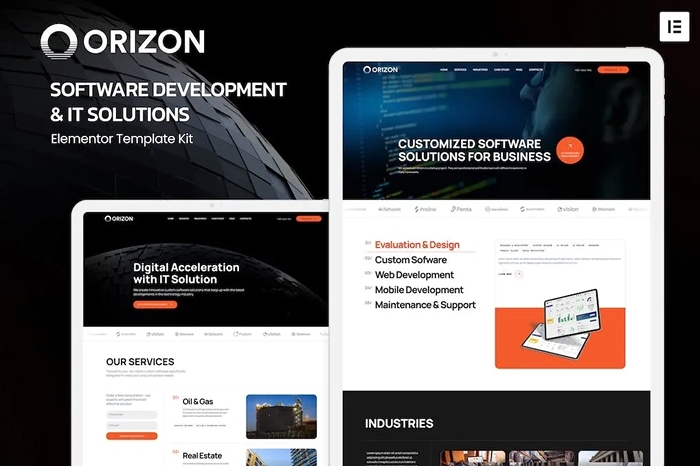 Orizon – Software Development & IT Solutions Elementor Template Kit 1.0.0