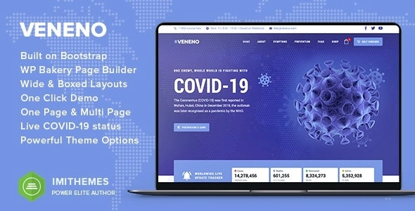 Veneno – Coronavirus Information WordPress Theme 1.3