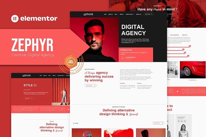 Zephyr – Creative Digital Agency Elementor Template Kit 1.0.0