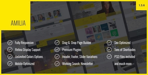 Amilia β Multipurpose One & Multi Page WP Theme 1.3.6.1