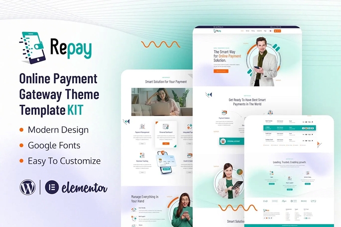 Repay – Payment Gateway Elementor Template Kit 1.0.0