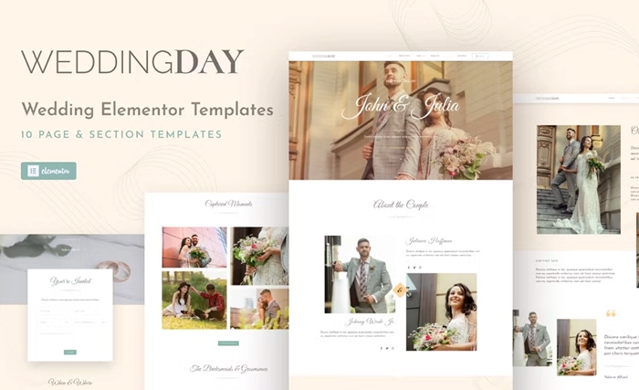 WeddingKit – Invite & Gallery Event Elementor Template Kit 1.0.0