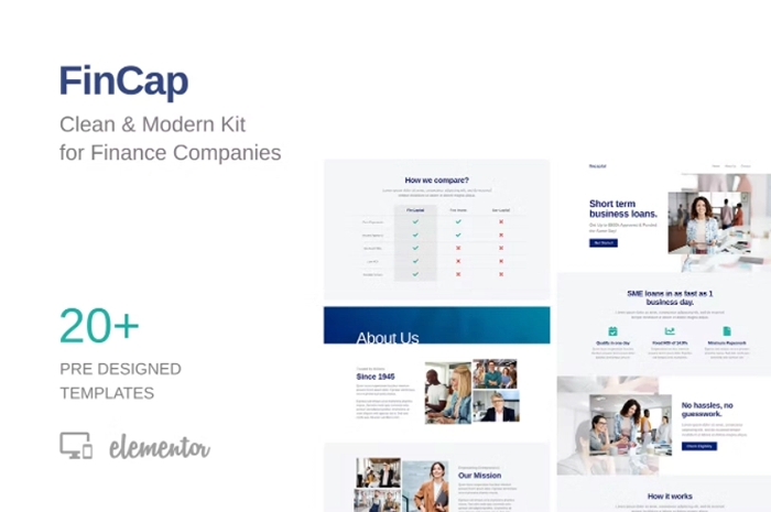 FinCap – Finance Template Kit 1.0.0