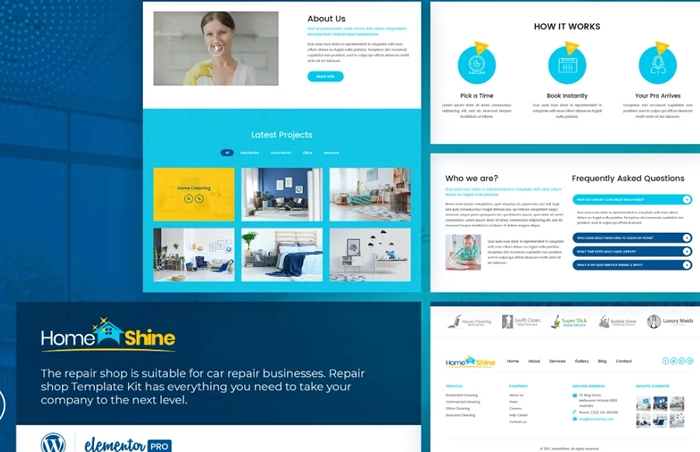 HomeShine - Cleaning & Laundry Elementor Template Kit 1.0.0