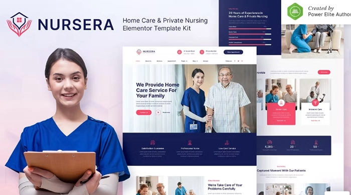 Nursera – Home Care & Private Nursing Services Elementor Template Kit 1.0.0