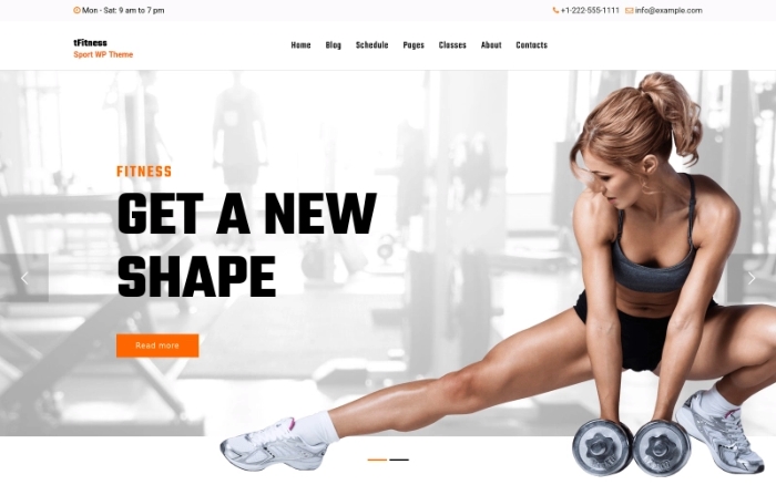 tFitness – Fitness and Sport WordPress Theme 1.0.0