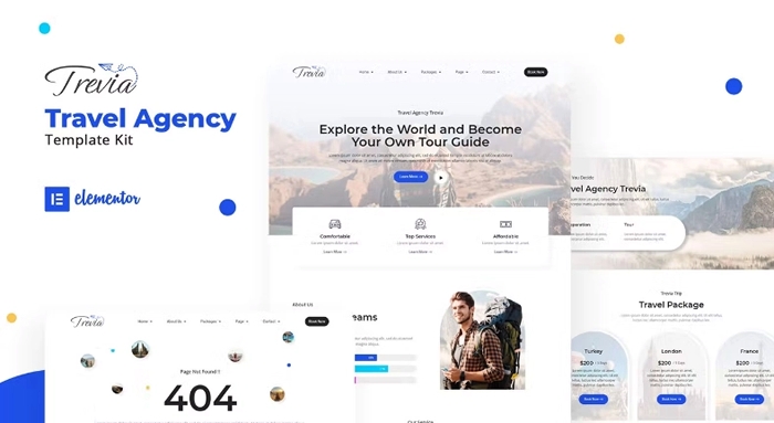 Trevia - Travel Agency Elementor Template Kit 1.0.0