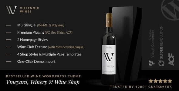 Villenoir - Vineyard & Wine WordPress Theme 5.8.5