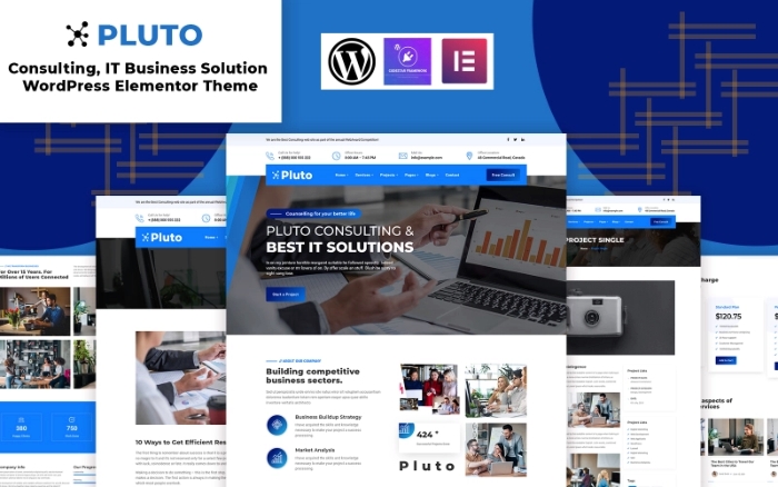 Plutos – Consulting IT Business WordPress Elementor 1.0.0