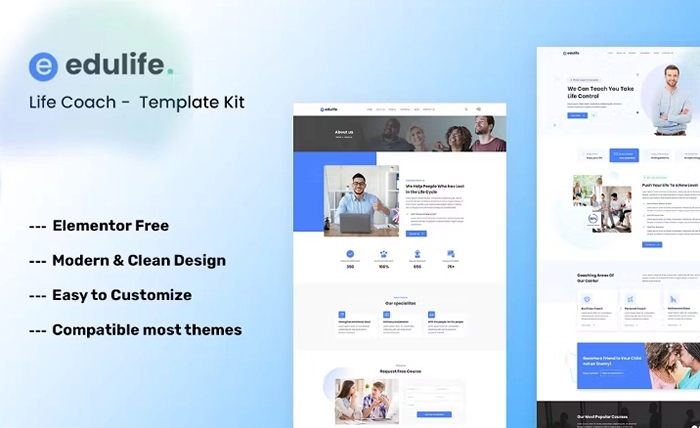 EduLife – Life Coach Elementor Template Kit 1.0.0