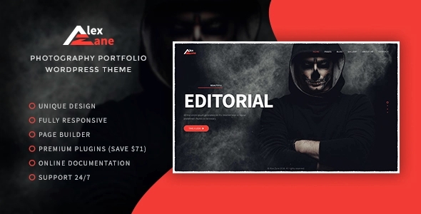 Alex Zane – Photo/Portfolio WP Theme 1.0.2