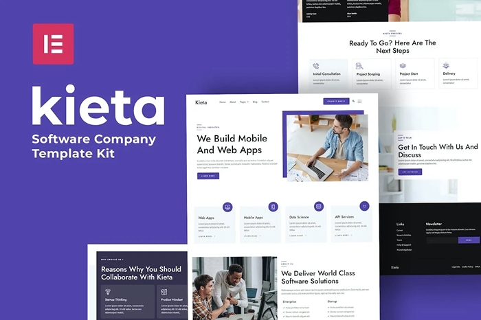 Kieta – App & Software Agency Elementor Template Kit 1.0.0