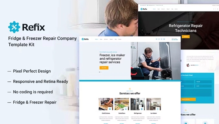 Refix – Appliance Repair Company Elementor Template Kit 1.0.0