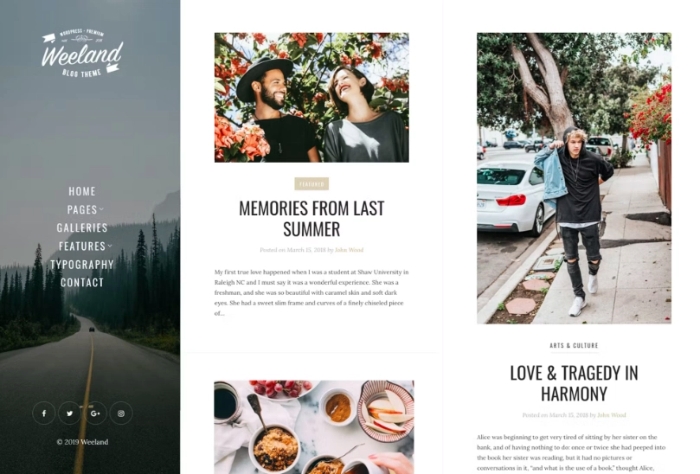 Weeland – Masonry Lifestyle WordPress Blog Theme 1.5