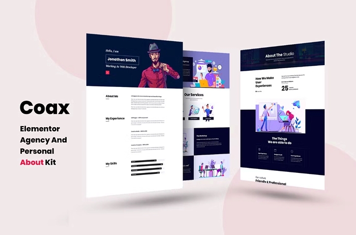 Coax – Agency And Personal About Us Elementor Template Kit 1.0.0