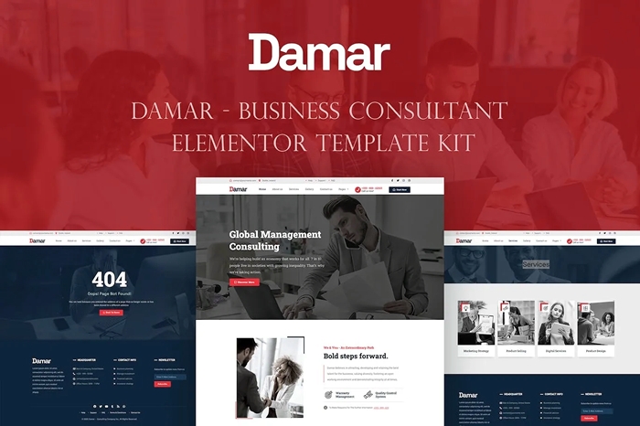 Damar - Business Consultant Elementor Template Kit 1.0.0