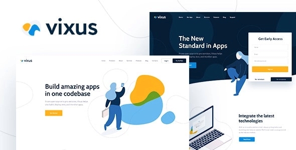 Vixus – Startup & Mobile App WordPress Landing Page 1.0.5