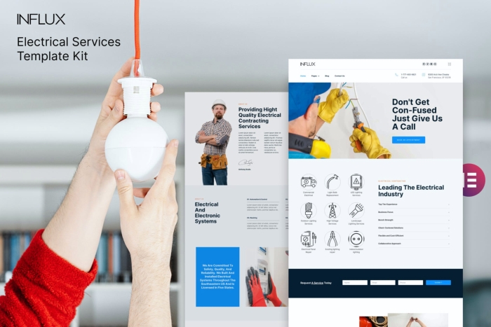 Influx - Electrician & Electrical Services Template Kit