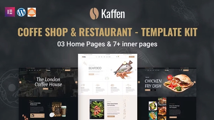 Kaffen – Coffe Shop & Restaurant Elementor Template Kit 1.0.0