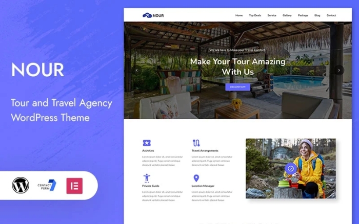 Nour – Tour and Travel Digital Agency WP Theme 1.0.0