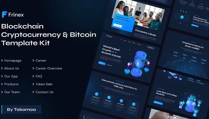 Frinex - Blockchain Cryptocurrency & Bitcoin Elementor Template Kit 1.0.0