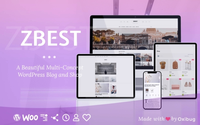 ZBest – Multi-Concept WordPress Blog Theme and Shop 1.1