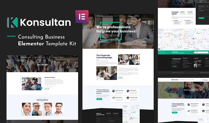 Konsultan Kit – Consulting Business Elementor Template Kit 1.0.0