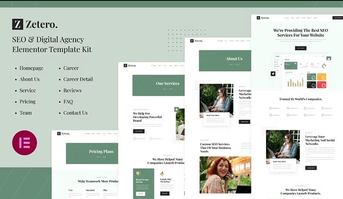 Zetero – SEO & Digital Agency Elementor Template Kit 1.0.0