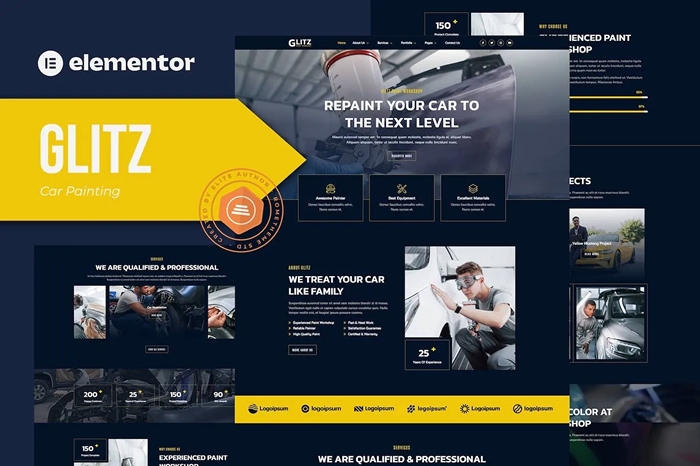 Glitz – Car Painting & Restoration Elementor Template Kit 1.0.0