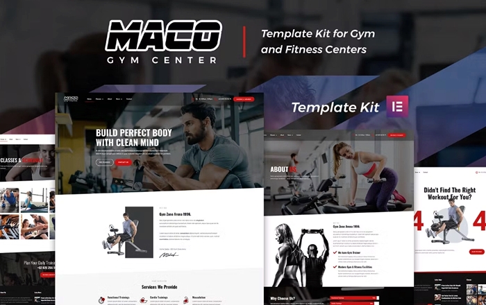 Maco Kit – Gym & Fitness Elementor Template Kit 1.0.0