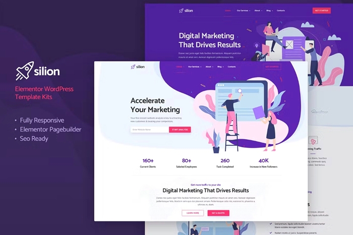 Silion – Digital Marketing Elementor Template Kit 1.0.0