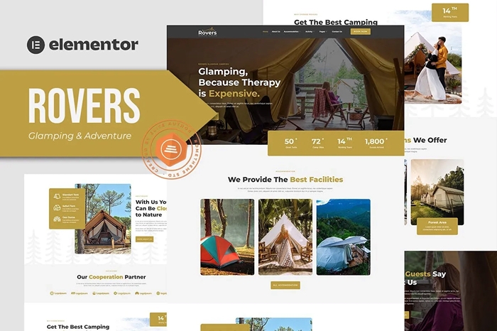 Rovers – Glamour Camping & Adventure Elementor Template Kit 1.0.0