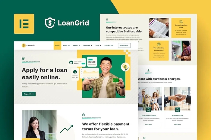 LoanGrid – Loans & Financing Elementor Template Kit 1.0.0