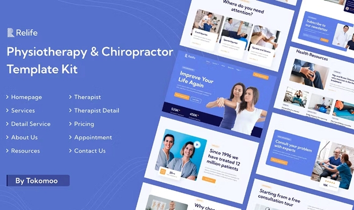 Relife – Physiotherapy & Chiropractor Elementor Template Kit 1.0.0