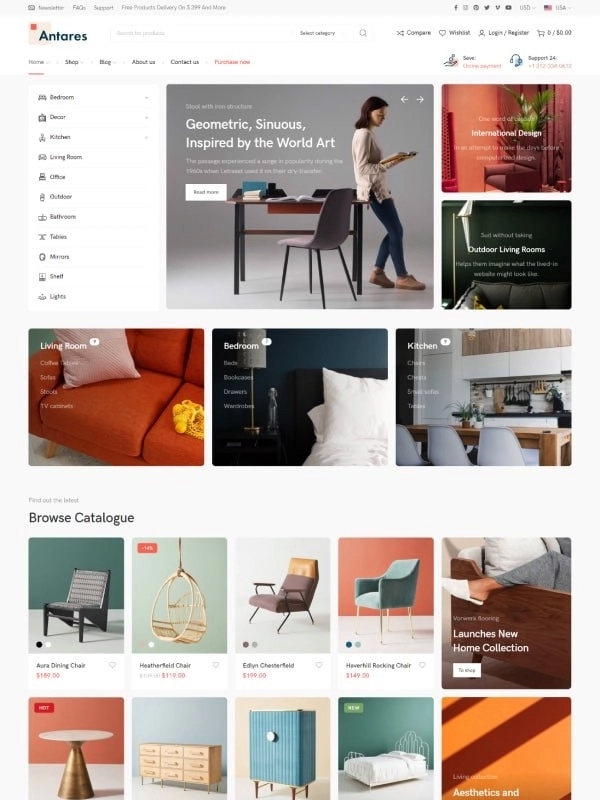Antares - Furniture WordPress Theme for WooCommerce 1.6.0